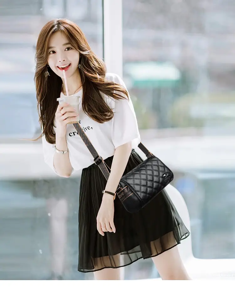 Black Quilted Women's Shoulder Bag 2025 New — feature 10