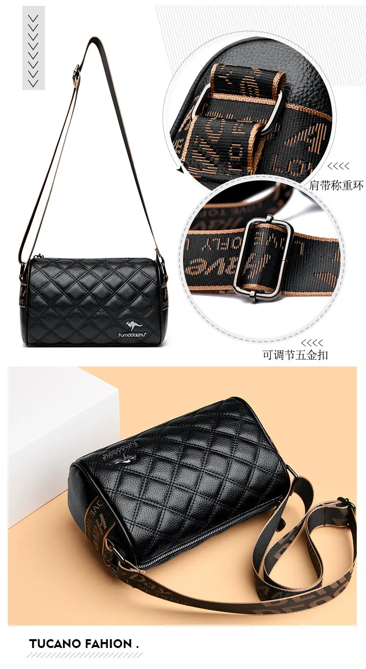 Black Quilted Women's Shoulder Bag 2025 New — feature 5
