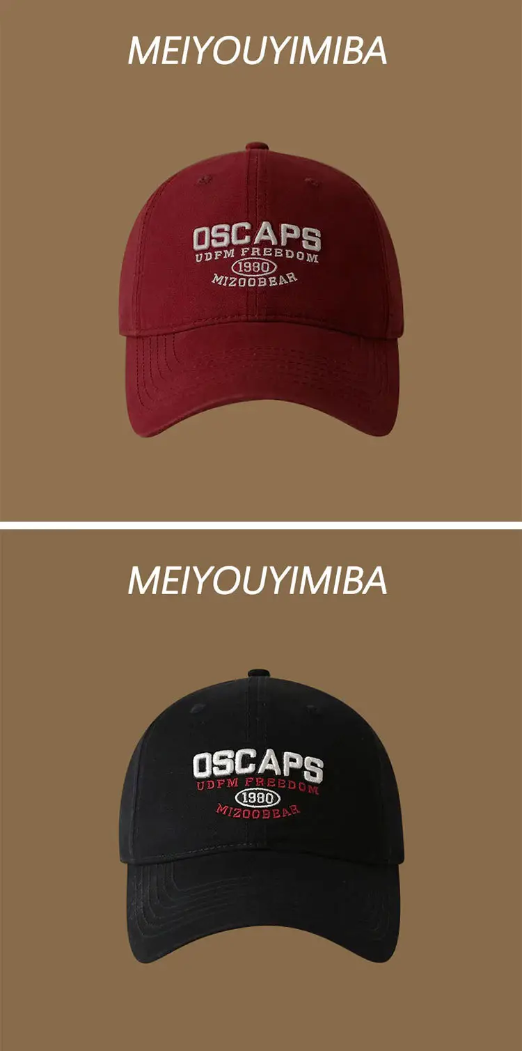 Meiyouyimba White Baseball Cap with Letter Embroidery — feature 6