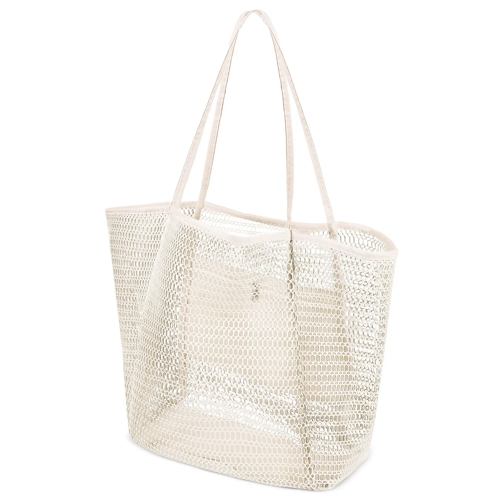 Women's Mesh Beach Bag Shoulder Bag Summer Travel Storage - Image 3