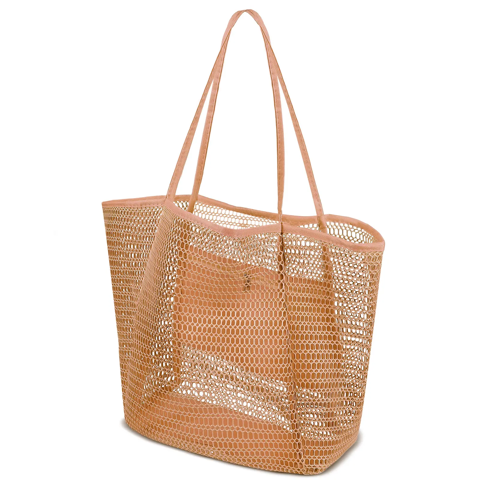 Women's Mesh Beach Bag Shoulder Bag Summer Travel Storage - Image 4