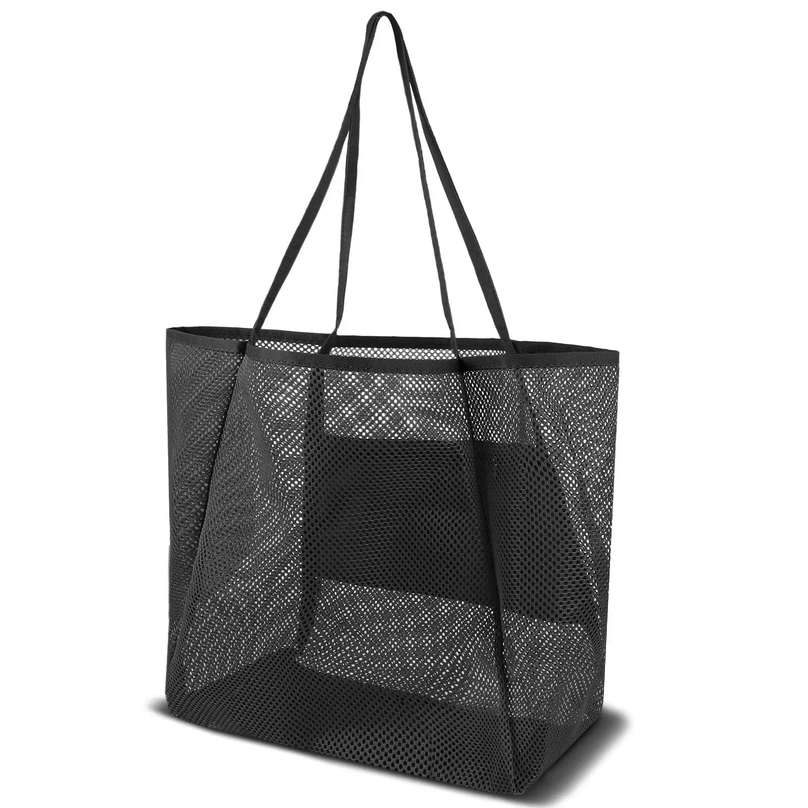 Women's Mesh Beach Bag Shoulder Bag Summer Travel Storage - Image 6