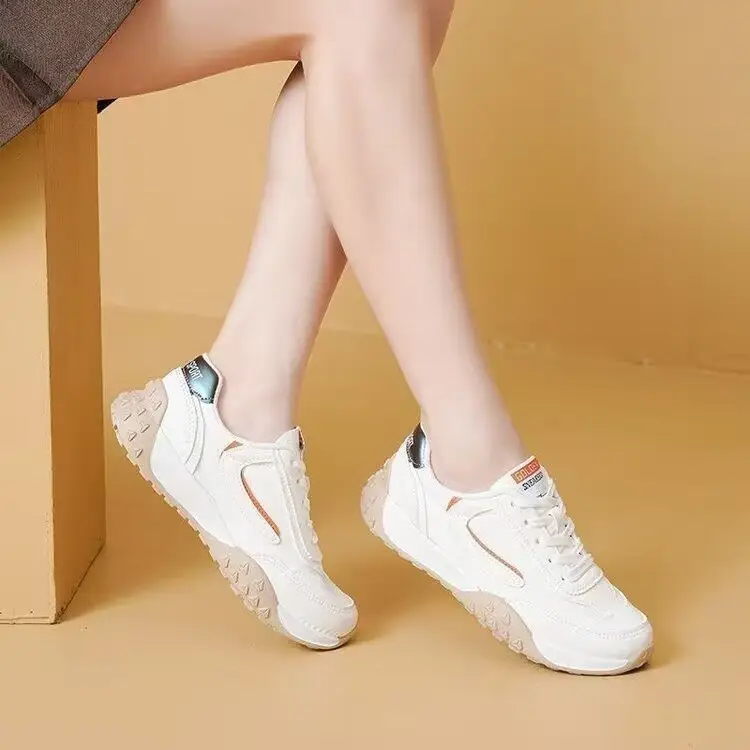 Women's White Casual Chunky Sneakers for Driving & Daily Wear — feature 10