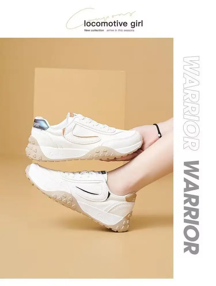 Women's White Casual Chunky Sneakers for Driving & Daily Wear — feature 11