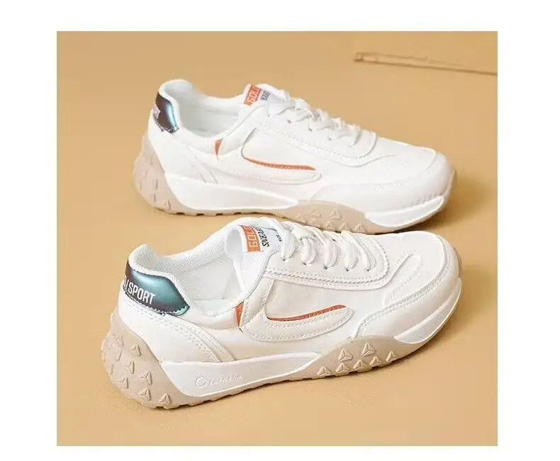 Women's White Casual Chunky Sneakers for Driving & Daily Wear — feature 7