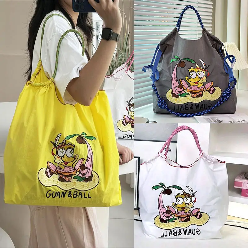 Japanese Style Embroidered Canvas Bag for Women - Image 14