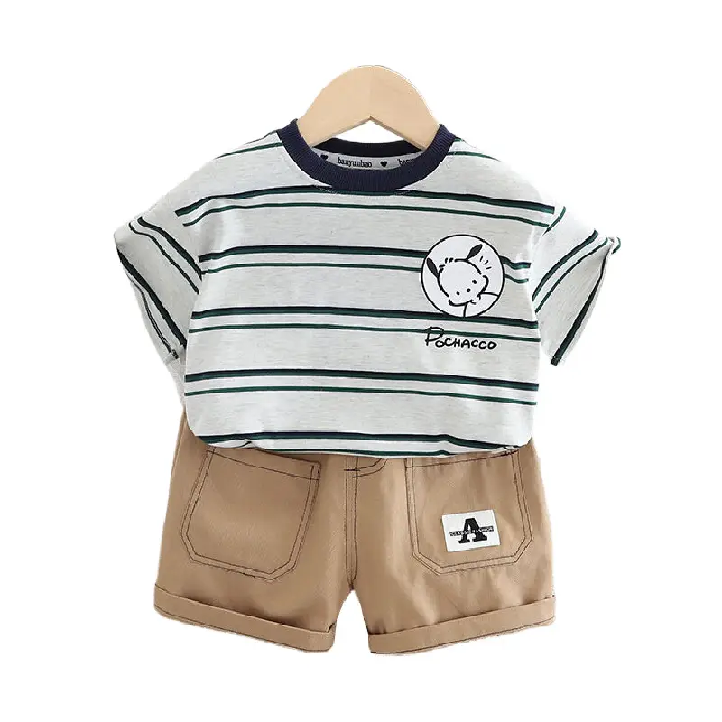 Boys Striped Shorts T-Shirt Set Summer Casual - Image 5