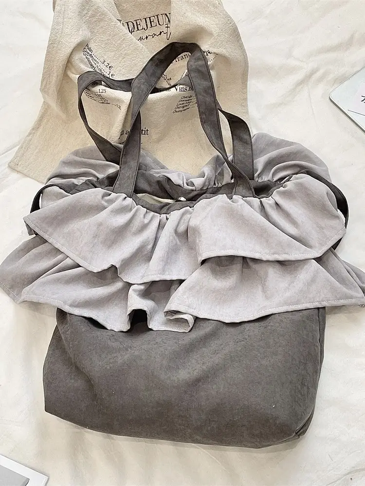 Korean Style Ruffled Shoulder Bag for Students & Travel - Image 5