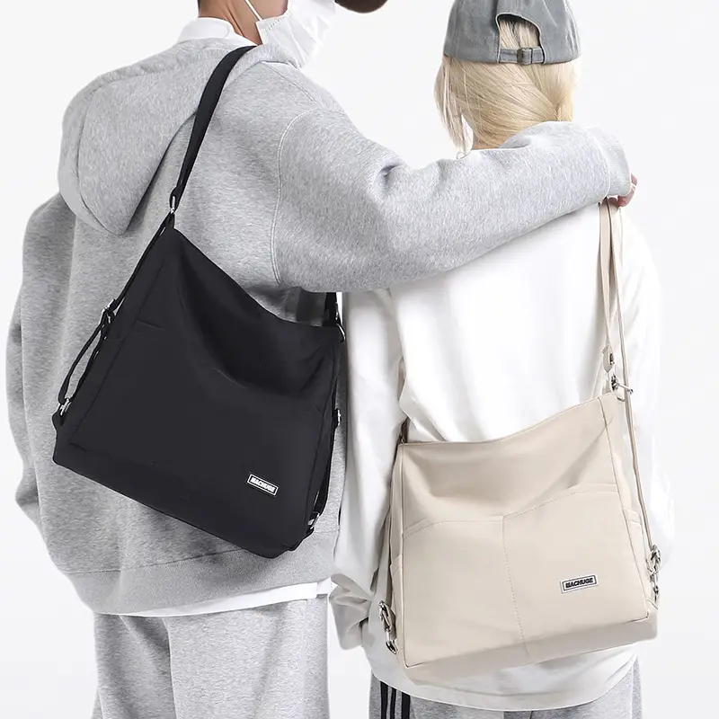 New College Student Crossbody Bag 2025 Large Capacity Black - Image 5