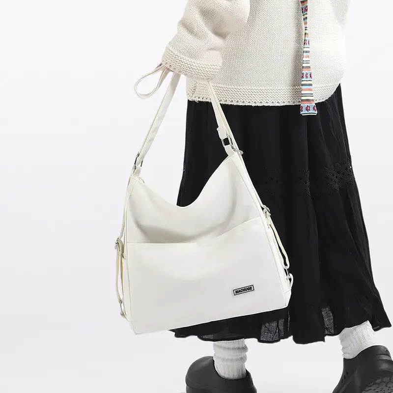 New College Student Crossbody Bag 2025 Large Capacity Black - Image 6
