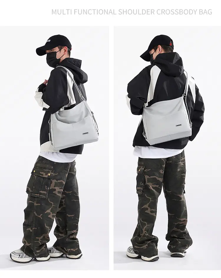 New College Student Crossbody Bag 2025 Large Capacity Black — feature 24