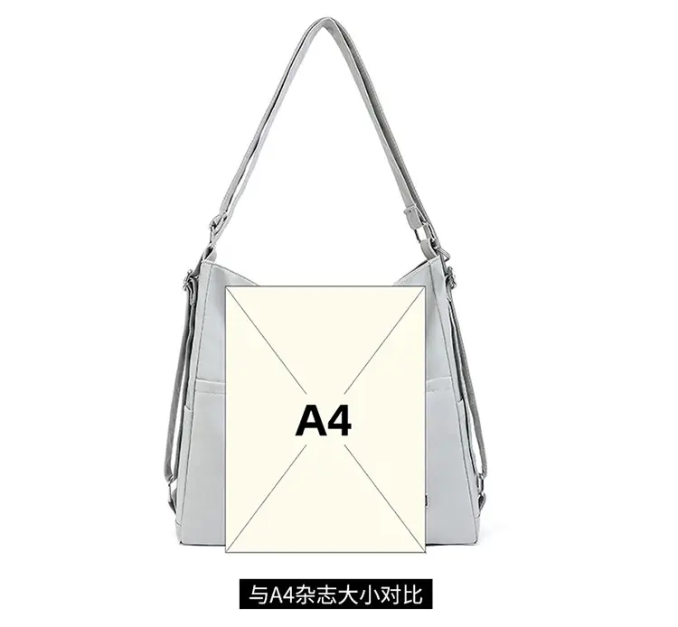 New College Student Crossbody Bag 2025 Large Capacity Black — feature 4