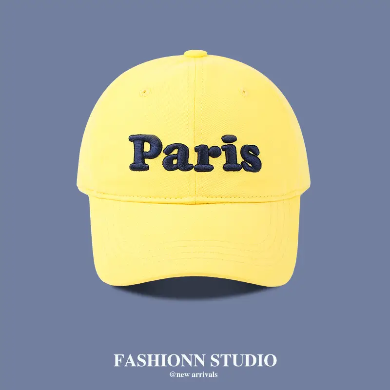 Yellow Letter Embroidered Baseball Cap for Men Women — feature 12