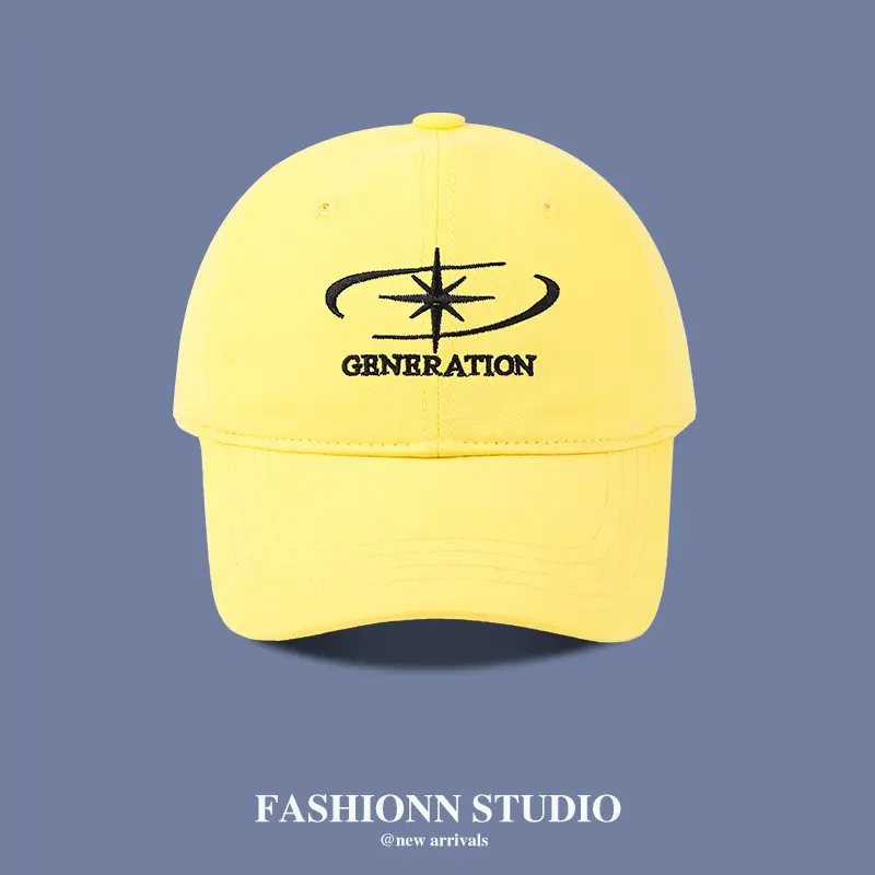 Yellow Letter Embroidered Baseball Cap for Men Women — feature 17
