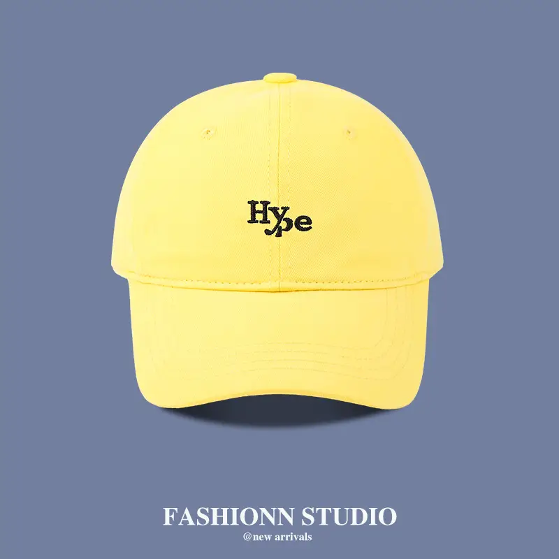 Yellow Letter Embroidered Baseball Cap for Men Women - Image 2