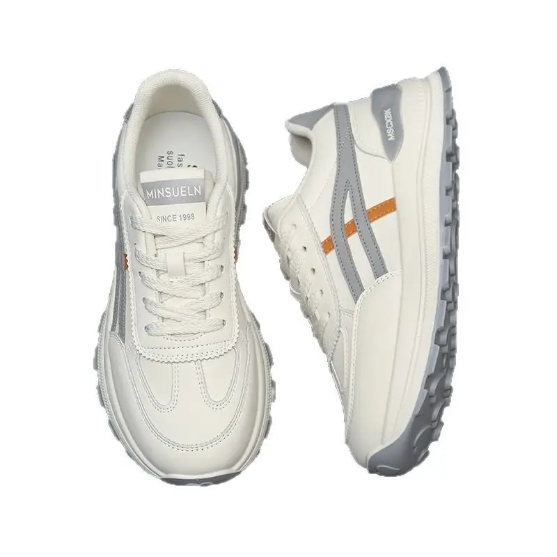 Women White Casual Sneakers Spring 2025 - Image 6