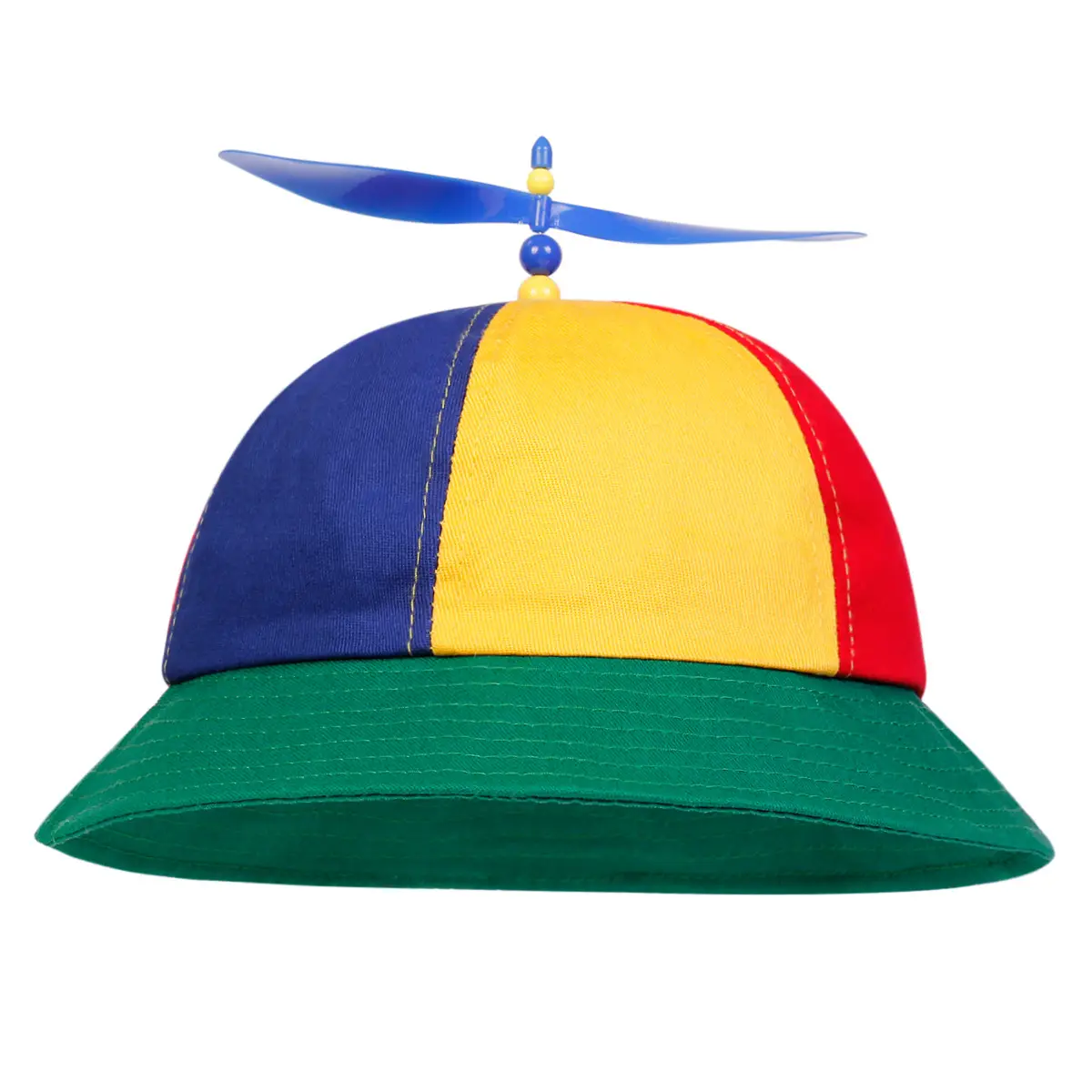 Children's Colorful Spiral Dragonfly Hat with Bamboo Propeller — feature 3