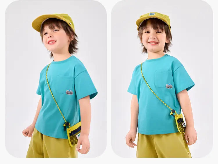 Dudu Boys T-Shirt Blue Short Sleeve Summer Style — feature 12