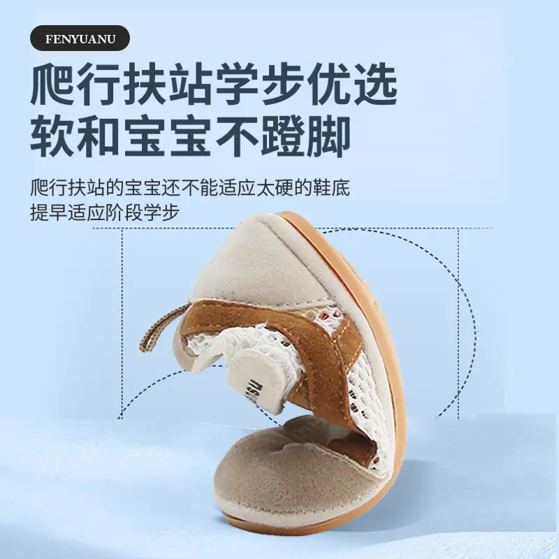 Summer New Mesh Shoes for Infants and Toddlers, 6-12 Months Old, One-Year-Old Male and Female Babies, Soft-Soled Non-Slip Baby Shoes - Image 6