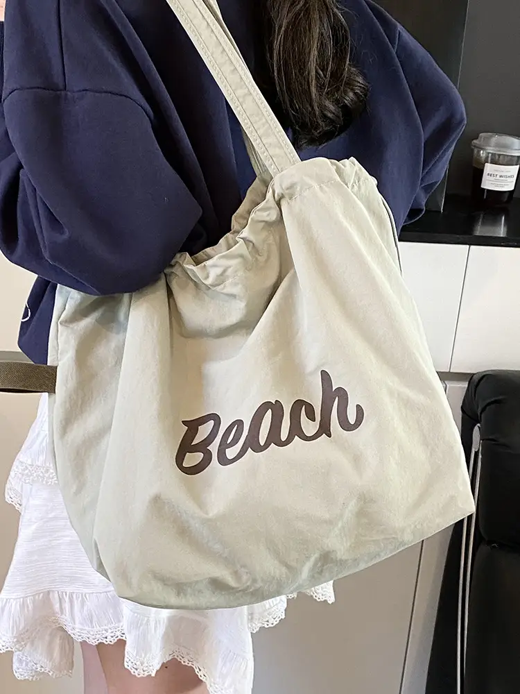 Blue Printed Korean Style Tote Bag Large Capacity Travel All-match - Image 14