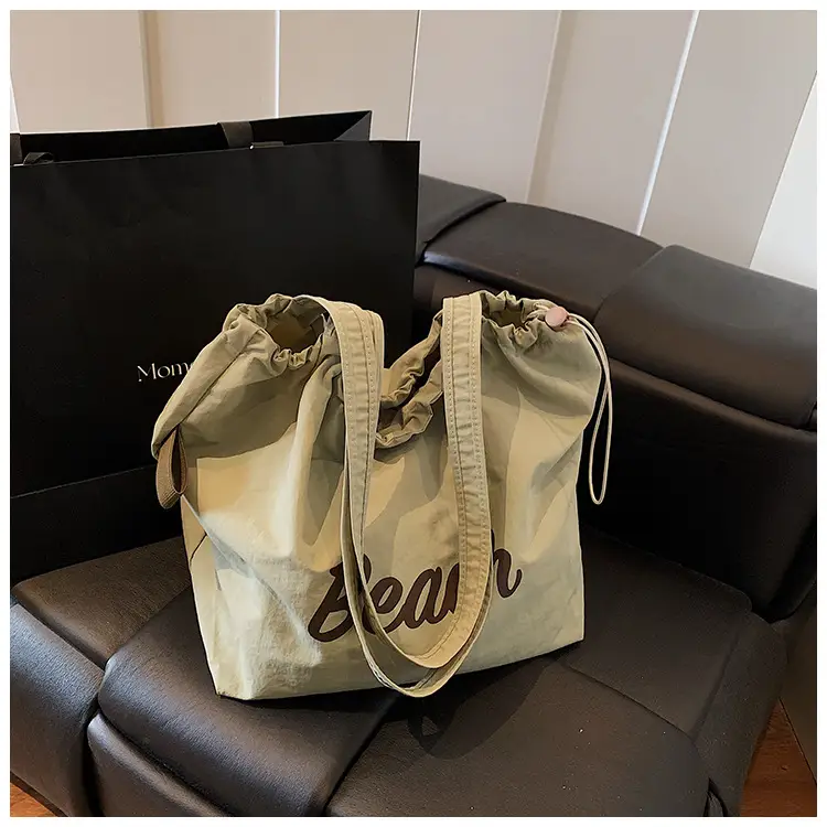 Blue Printed Korean Style Tote Bag Large Capacity Travel All-match — feature 45