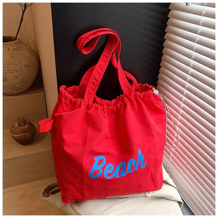 Blue Printed Korean Style Tote Bag Large Capacity Travel All-match — feature 46