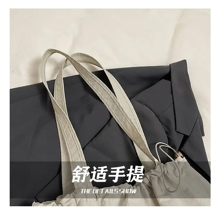 Blue Printed Korean Style Tote Bag Large Capacity Travel All-match — feature 8
