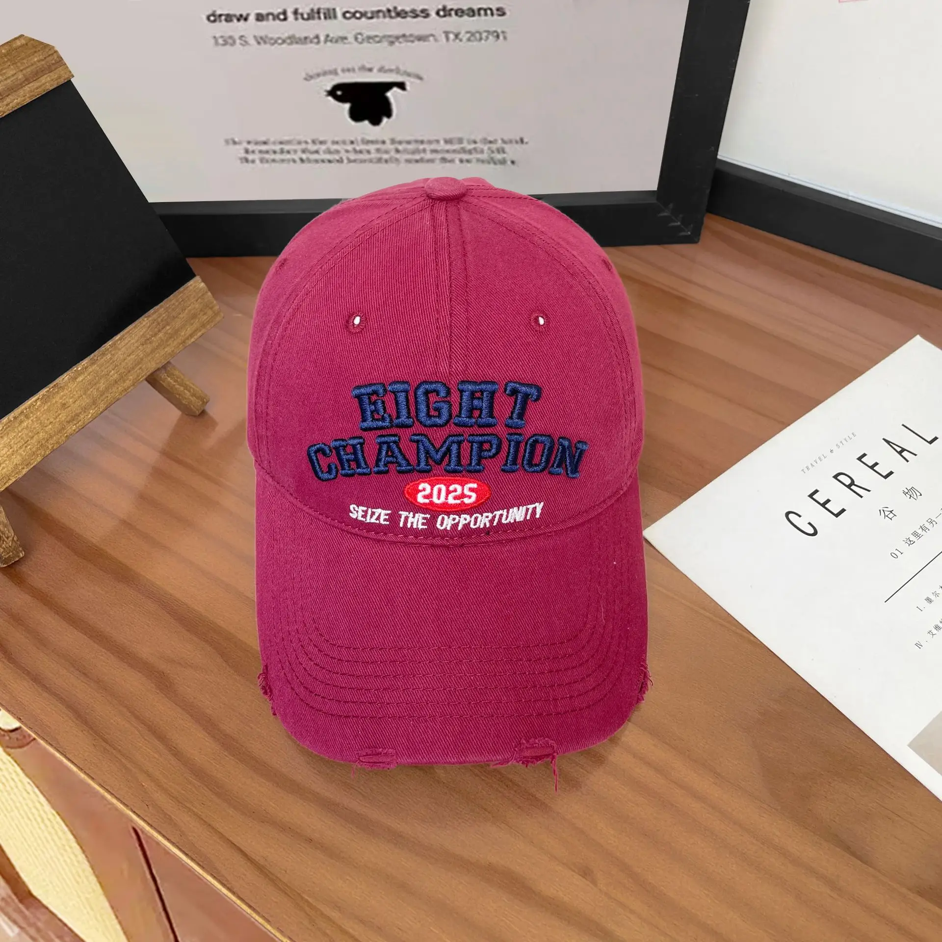 Women's Pink Letter Embroidered Cap 2025 - Image 5