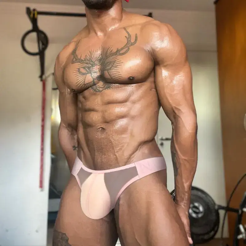 Men's Black Cross-Border Briefs Low Waist National Style