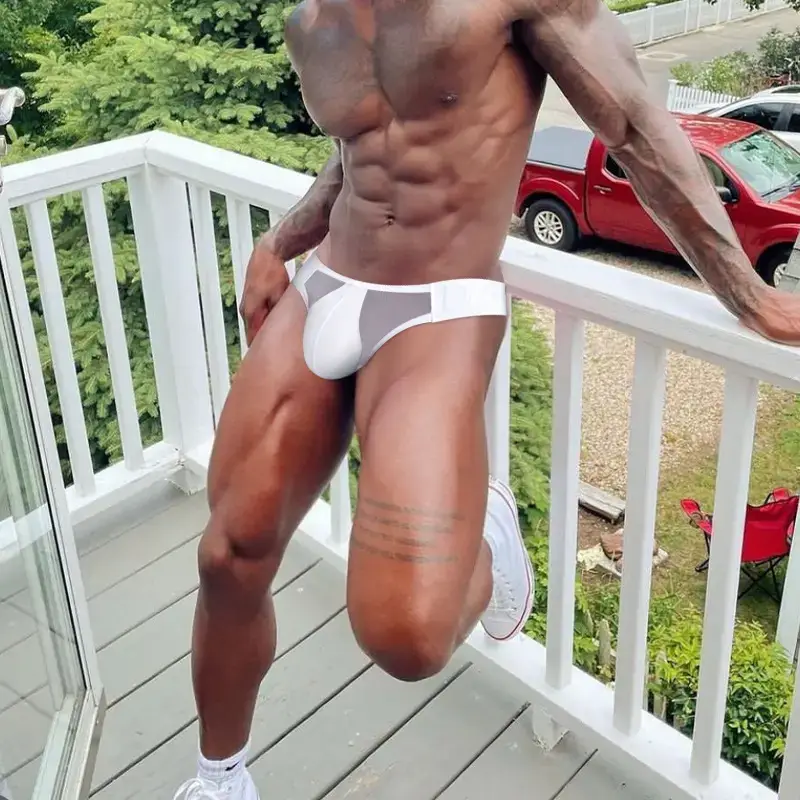 Men's Black Cross-Border Briefs Low Waist National Style