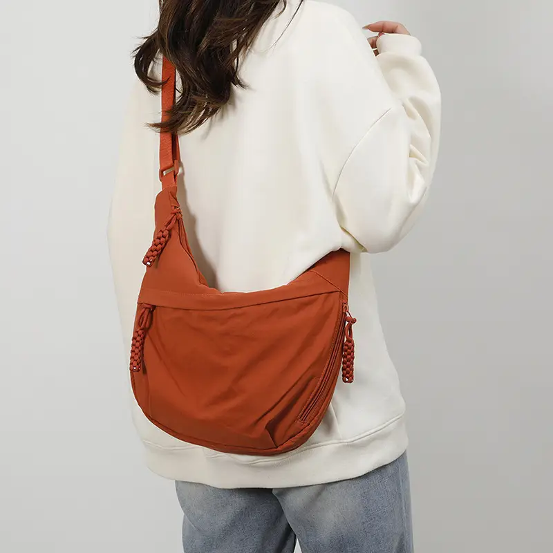 Korean Style Crossbody Bag with Ear Zipper & Large Capacity