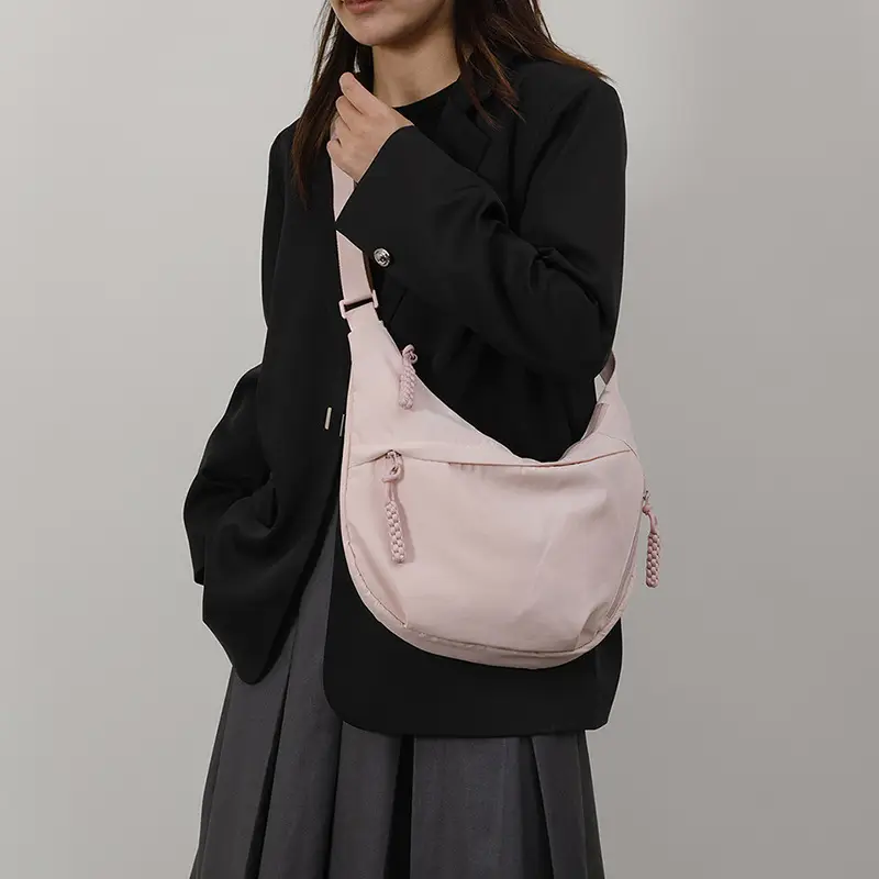 Korean Style Crossbody Bag with Ear Zipper & Large Capacity