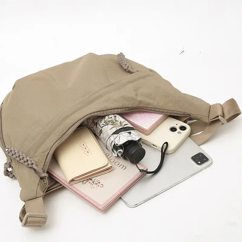 Korean Style Crossbody Bag with Ear Zipper & Large Capacity