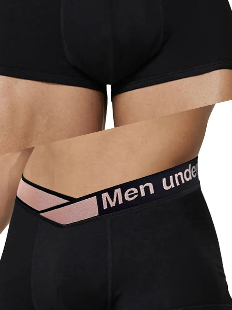 Men's Pink High-Fork Boxer with Laser Gradient Belt — feature 14