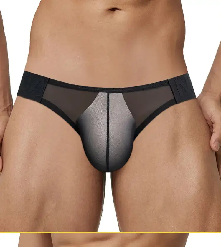 Pink Embossed Low Waist Men's Briefs — feature 14