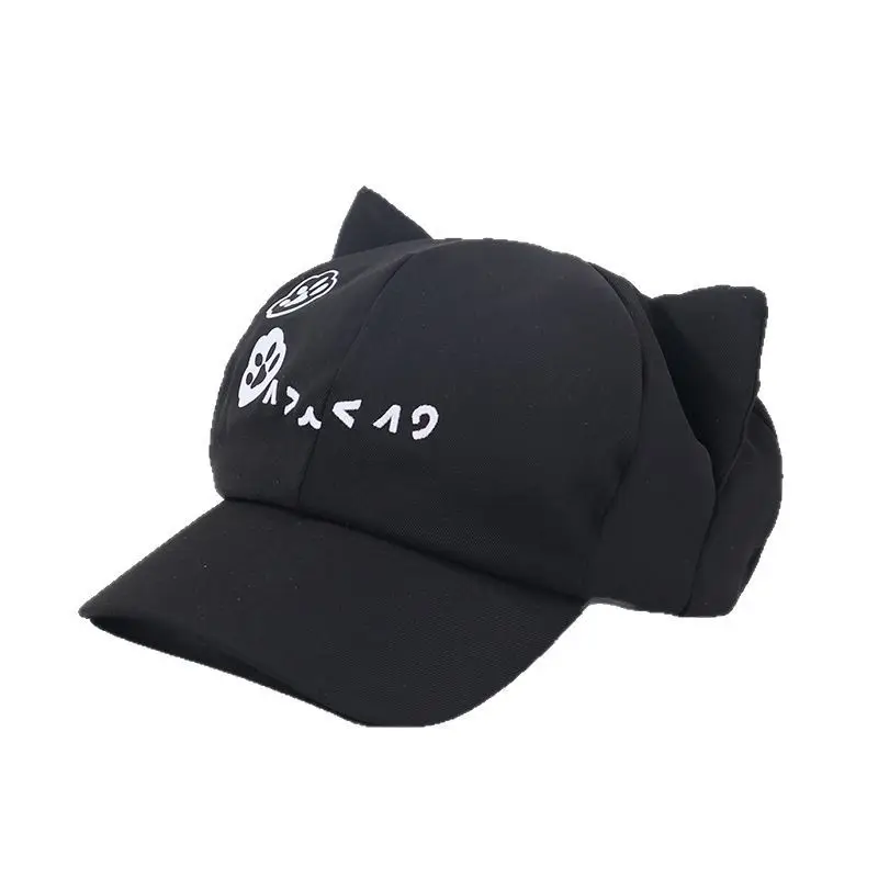 Black Cartoon Cat Ears Cap for Women - Image 6