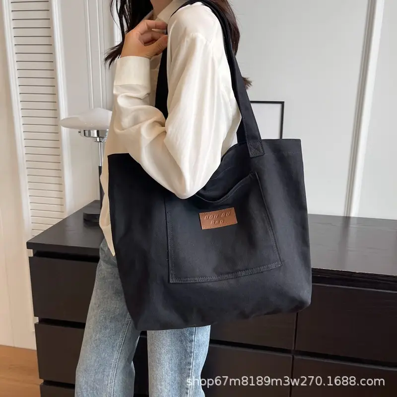 Harajuku Canvas Shoulder Tote Bag Large Capacity Women — feature 45