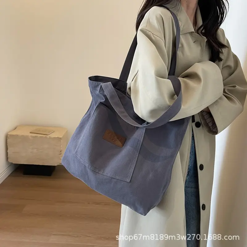 Harajuku Canvas Shoulder Tote Bag Large Capacity Women — feature 46