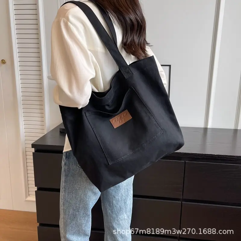 Harajuku Canvas Shoulder Tote Bag Large Capacity Women — feature 47