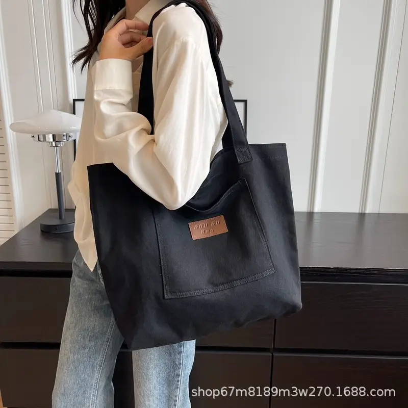 Harajuku Canvas Shoulder Tote Bag Large Capacity Women — feature 48