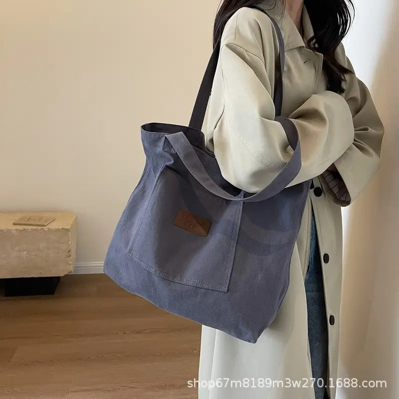 Harajuku Canvas Shoulder Tote Bag Large Capacity Women — feature 49