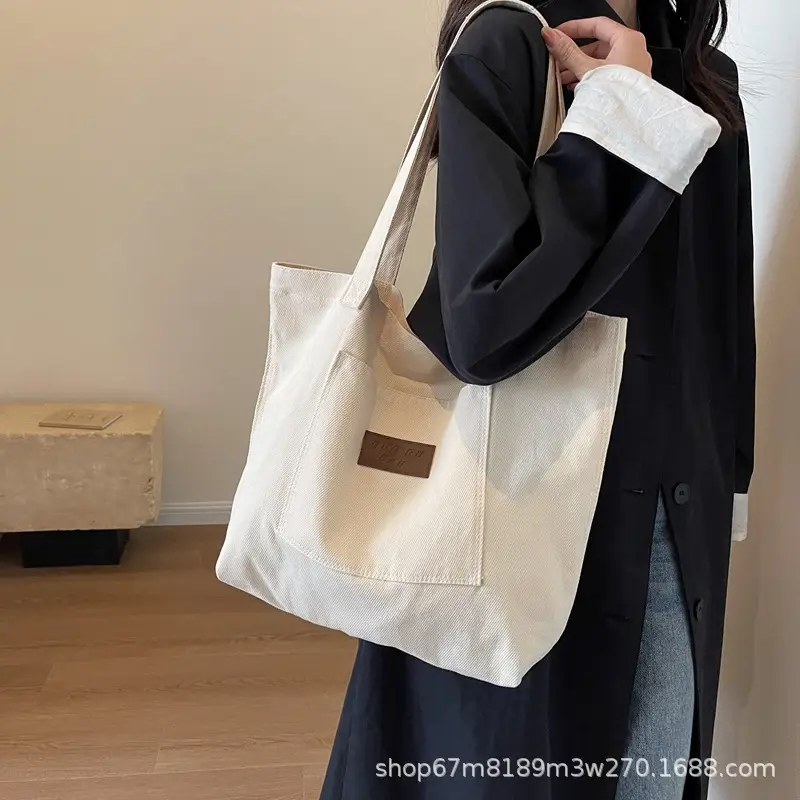 Harajuku Canvas Shoulder Tote Bag Large Capacity Women — feature 6