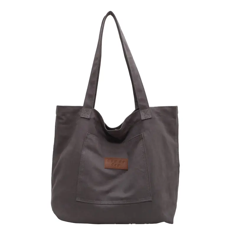 Harajuku Canvas Shoulder Tote Bag Large Capacity Women - Image 2
