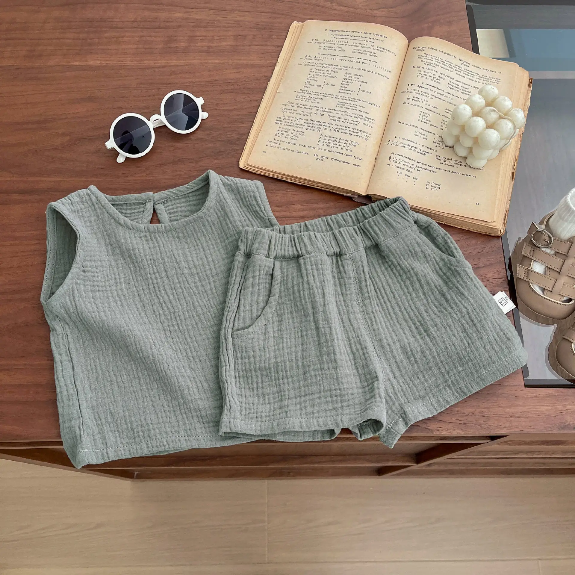 Boys Cotton Vest Shorts Split 2025 Set - Image 3