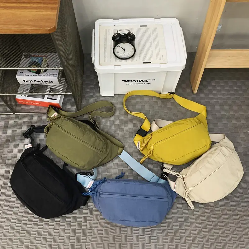 Men Yellow Backpack & Black Waist Bag Set - Image 9