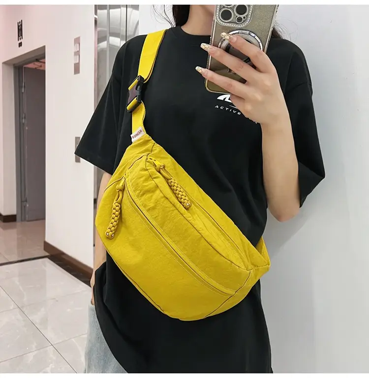 Men Yellow Backpack & Black Waist Bag Set — feature 17