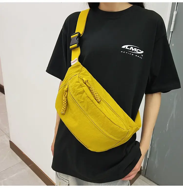 Men Yellow Backpack & Black Waist Bag Set — feature 18