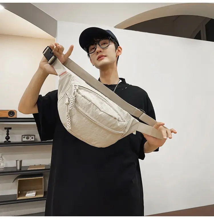 Men Yellow Backpack & Black Waist Bag Set — feature 30