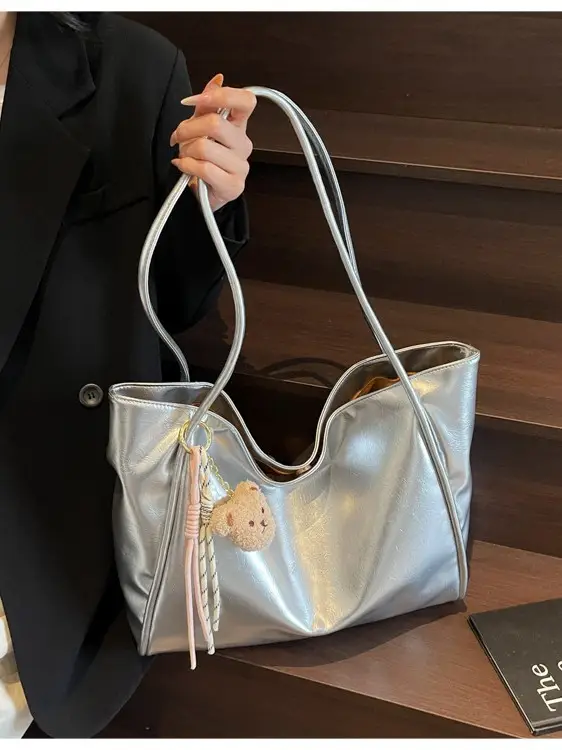 White Cross-Border Textured Shoulder Bag 2026 - Image 10