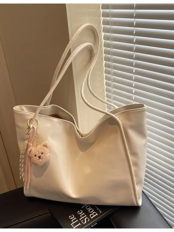 White Cross-Border Textured Shoulder Bag 2026 - Image 12